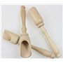 efo Ensemble de 3 Cuillères en Bois à Longs Manches - Cuillères en Bois Polyvalentes - Pelles à Sel et à Épices en Bois – Cuillè