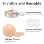 OWill 2 Paires Cache Tetons Femme Reutilisable en Silicone Doux,Nipple Cover Femme,Soutien-Gorge Adhésif Invisible,Push Up Sein,