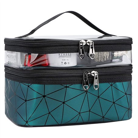 MaoNativey Trousse de Maquillage Double Portable Couche Trousse de Toilette Imperméable Grande capacité Sac Cosmétique Cosmétiqu