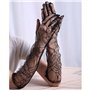 SINLOV Halloween dentelle gants de mariage manches longues tulle partie gants d'été bal dîner protection solaire gants robe
