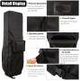 Adfuenom Housse de voyage de golf imperméable - Sac de golf léger et pliable - En polyuréthane résistant à l'usure - Taille univ