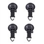 Haihaz Lot de 4 ventouses d'ancrage - Super Ventouse - Kit de Camping - Support à Ventouse avec Crochet de Fixation - pour auven