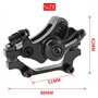 Trkimal Frein à Disque arrière mécanique Mountain Aluminum Alloy MTB Bike Cycling Bicycle Caliper(Calibre de Frein arrière)