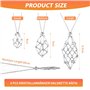 Mtlhbcg Collier support de pierres en cristal：Lot de 3 colliers en cristal,3 colliers de support réglables en forme de cage en c