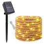 Corde de Guirlande Lumineuse Solaire Exterieure: 7M 100 LED Guirlande Solaire en Sisal 8 Modes Étanche Lampe Décoratives pour Ja