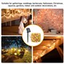 Corde de Guirlande Lumineuse Solaire Exterieure: 7M 100 LED Guirlande Solaire en Sisal 8 Modes Étanche Lampe Décoratives pour Ja