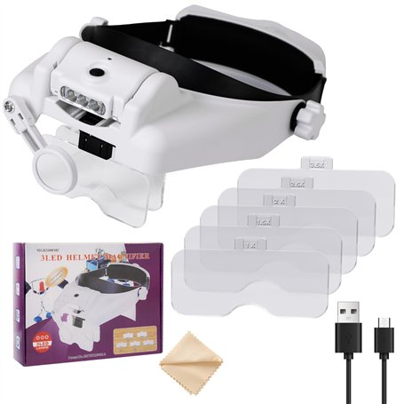 Loupe à LED pour Bijoux avec visière 1