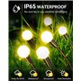 Lampe Solaire Extérieur 4PCS - 8 LED Éclairage Jardin Décoratif, IP65 Étanche, Installation Facile - pour Terrasse, Balcon, Allé