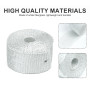 Bande Thermique Echappement, 5m x 5cm Bande d'Échappement avec 2 Attaches de Câble Isolant Thermique Echappement pour Tuyeau Col