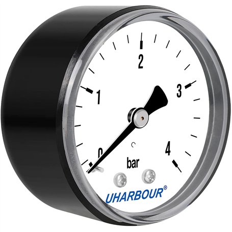 UHARBOUR Manomètre d'Eau 0-4 Bar