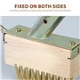 Lot de 4 brosses de désherbage pour mauvaises herbes - Brosse en acier avec manche - Brosses de rechange - Grattoir à joints - B