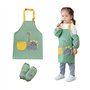 Tablier Peinture Enfant Avec Poches et 2 Manches Réglables - Imperméable