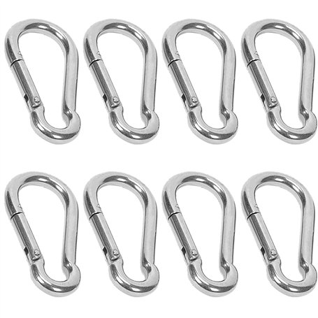 Mousqueton 6 mm 8 pièces Mousqueton de sport type crochet mousqueton