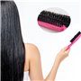 Lot de 2 brosses à cheveux - Brosse à poils lisses pour taquiner, peigner, masser le cuir chevelu - Pour cheveux raides ou boucl