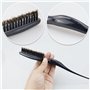 Lot de 2 brosses à cheveux - Brosse à poils lisses pour taquiner, peigner, masser le cuir chevelu - Pour cheveux raides ou boucl