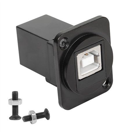 QIANRENON USB B Panneau Montage Imprimer Adaptateur USB B Femelle vers USB B Femelle Connecteur Prises USB B Extension Coupleur