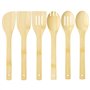 MeoZynxadril 6 Pièces Ustensiles de Cuisine en Bambou - Spatule