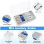JOPHEK 0.01 g/500g Balances de Cuisine Precision, Balance de Cuisine 5 Unités de Mesure Écran LCD Rétroéclairé Mini Portable pou