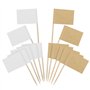 300 Pcs Drapeaux de Cure-Dents Vierges Drapeau en Papier Kraft Cure-Dent de Cocktail Cupcake Picks de Fruits pour Cupcake Topper