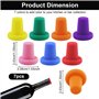 Lot de 7 capsules en silicone réutilisables - 7 couleurs - Pour vin de diamètre 1,8 cm à 2,2 cm - Diamètre intérieur de l'embouc