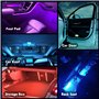 Weinsamkeit Lumières Intérieures de Voiture Sans Fil, 4 Pièces RGB Éclairage Intérieur de Voiture 7 Color LED Ambiance Voiture C