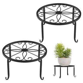 FCQLFYF Lot De 2 Support pour Plantes,Porte-Pots De Fleur en Fer Forgé,Support De Pot De Fleur en Fer Forgé,Décor pour Intérieur FCQLFYF Lot De 2 Support pour Plantes