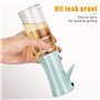 VORHOT 2 Pièces Spray Huile Cuisine en Verre, 200ml Vaporisateur Huile Cuisine, Pulverisateur Huile avec 1 Pinceau Silicone, Spr