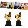Wxinsheng Mini Trophée Golden Thumb,4 PCS Trophée en Plastique avec Pouce doré,pour La CéRéMonie De Remise des Prix,Les Prix De 
