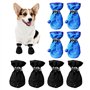 Lot de 4 paires de chaussures pour chien avec semelles souples - Avec cordon de serrage - Antidérapantes - Pour l'intérieur et l
