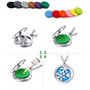 TANGGER 2 STK Pendentif Aromathérapie Diffuseur de Parfum ou d'Huile Essentielle avec 20 Tampons de Remplissage,Collier Pendenti