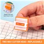 Lot de 6 têtes de coupe de rechange à deux voies - Lames de rechange pour coupe-papier - Petit mini coupe-papier pratique pour é