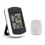 Ulable LCD Digital Thermomètre sans fil pour intérieur ou extérieur, mini capteur de température ambiante