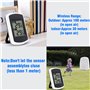 Ulable LCD Digital Thermomètre sans fil pour intérieur ou extérieur, mini capteur de température ambiante, petit précise testeur