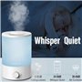 MegaWise Healthy Top Recharge Humidificateur d'air à ultrasons pour chambre à coucher, 24 dB avec 3 filtres à eau pour bébé [mat