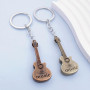 Drôles Guitare Porte-clés,Dessin Animé Pendentif Porte-Clés Mignon Guitare Pendentif 2 Pièces Personnalité Tendance Porte-clés p