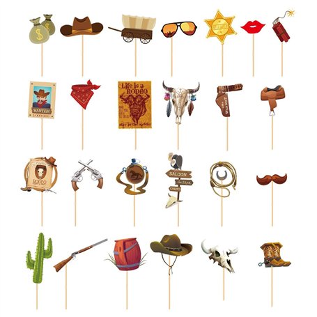 25 Pièces D'Accessoires Photo De Cowboy
