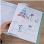 Protège Documents A4, Lot de 4 Affichage Livre Présentation avec 30 Pochettes Transparentes, Dossier de Fichiers, Classifier Ran