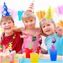 Lot de 16 décorations d'anniversaire de super-héros - Petit cadeau d'anniversaire d'enfant - Pailles réutilisables - Cadeau d'an