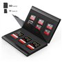 AYCLIF Étui pour Cartes mémoire en Aluminium résistant aux Chocs pour 12 Cartes Micro SD SDXC SDHC TF et 6 Cartes SD SDXC SDHC (