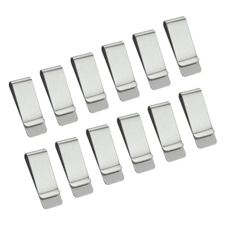 12 Pièces Pinces à Billets en Argent Pince à Billets en Métal Mince Porte-Carte de Crédit en Acier Inoxydable pour Hommes Femmes
