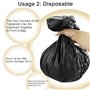HXMJIED Lot de 3 nappes de Noël jetables en plastique avec confettis jetables - Noir et pois dorés - 137 x 274 cm