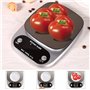 Balance De Cuisine Échelle De Nourriture Kitchen Scale Numérique Multifonction en Acier Inoxydable Cristaux Liquides avec Gamme