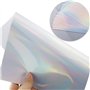 Lot de 10 feuilles de papier autocollant holographique A4 imprimable en vinyle Séchage rapide Imperméable vinyle arc-en-ciel pap