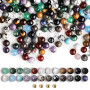 625pcs De Pierre Naturelle Multicolore 8 mm 24 Styles Perles de Pierre pour la Fabrication de Bijoux et la Guérison des Pierres