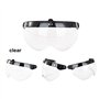 Breale Casque universel de moto coupe-vent visière avant Flip Up 3 Snap Sun Shield demi-visage remplacement casque visière acces
