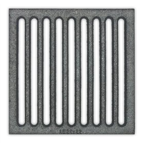 Grille de cheminée Grille en fonte carrée Grille d'angle Grille de four 22 x 22 cm