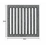 Grille de cheminée Grille en fonte carrée Grille d'angle Grille de four 22 x 22 cm