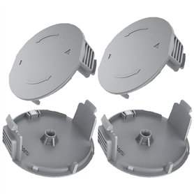 compatible avec les tondeuses Bosch 18v-26, Universal GrassCut 18v-260,4 pièces Capuchons de bobine(gris),Capuchon de Tondeuse à compatible avec les tondeuses Bosch 18v-26