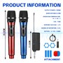 2 Pièces Double Portable Micros Dynamiques avec Récepteur Rechargeable