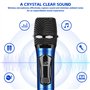 BORDEAG Microphone sans Fil,2 Pièces Double Portable Micros Dynamiques avec Récepteur Rechargeable,Micro Dynamique A Main Double